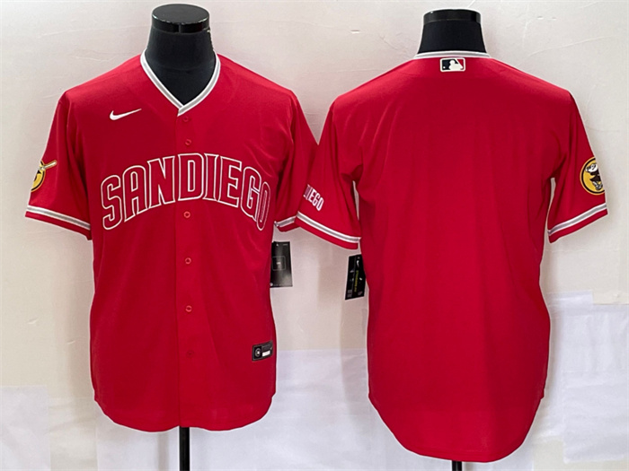 Personalized Men’s San Diego Padres Blank Red Cool Base Stitched Baseball Jersey