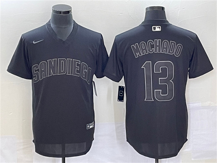 Personalized Men’s San Diego Padres #13 Manny Machado Black Cool Base Stitched Jersey