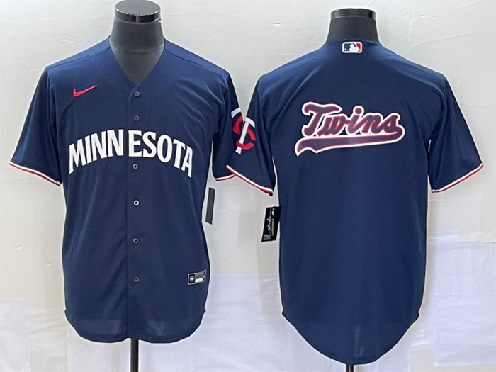 Personalized Men’s Minnesota Twins With Name In Back Navy Cool Base Stitched Jersey