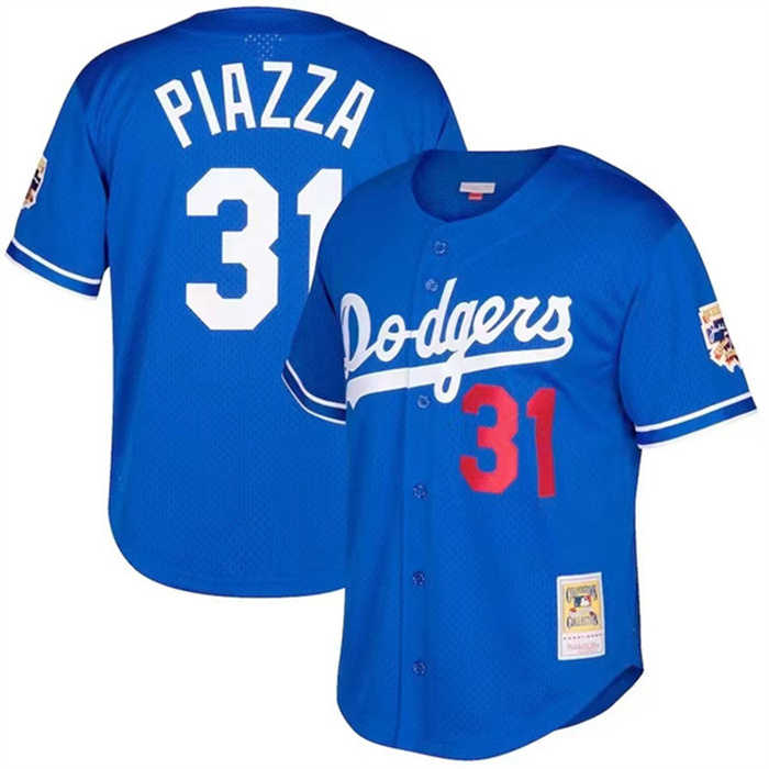 Personalized Men’s Los Angeles Dodgers #31 Mike Piazza Royal Cool Base Stitched Baseball Jersey