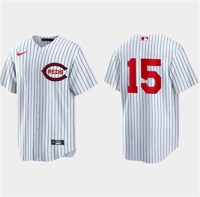 Personalized Men’s Cincinnati Reds White #15 Nick Senzel Field Of Dreams Cool Base Stitched Baseball Jersey