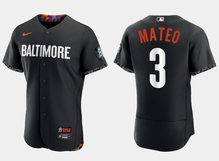 Personalized Men’s Baltimore Orioles #3 Jorge Mateo Black 2023 City Connect Flex Base Stitched Baseball Jersey