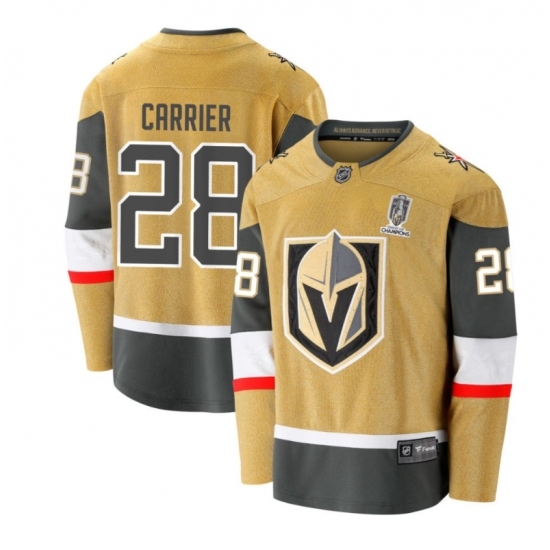 Personalized Men’s Vegas Golden Knights #28 CARRIER Gold 2023 Stanley Cup Champions Stitched Jersey