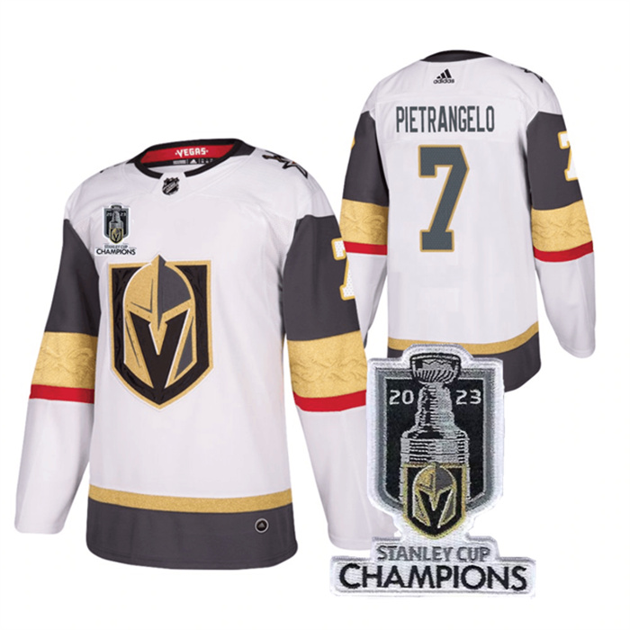 Personalized Men’s Vegas Golden Knights #7 Alex Pietrangelo White 2023 Stanley Cup Champions Stitched Jersey
