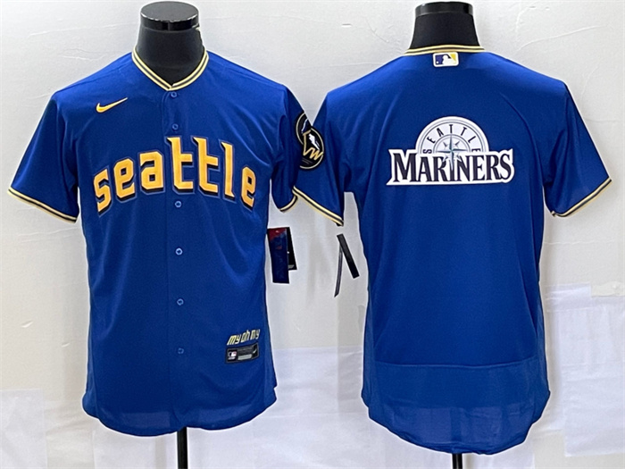 Personalized Men’s Seattle Mariners Blank Black Cool Base Stitched Baseball JerseyS