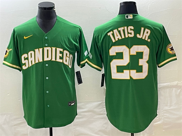 Personalized Men’s San Diego Padres #23 Fernando Tatis Jr. Green Cool Base Stitched Baseball Jersey