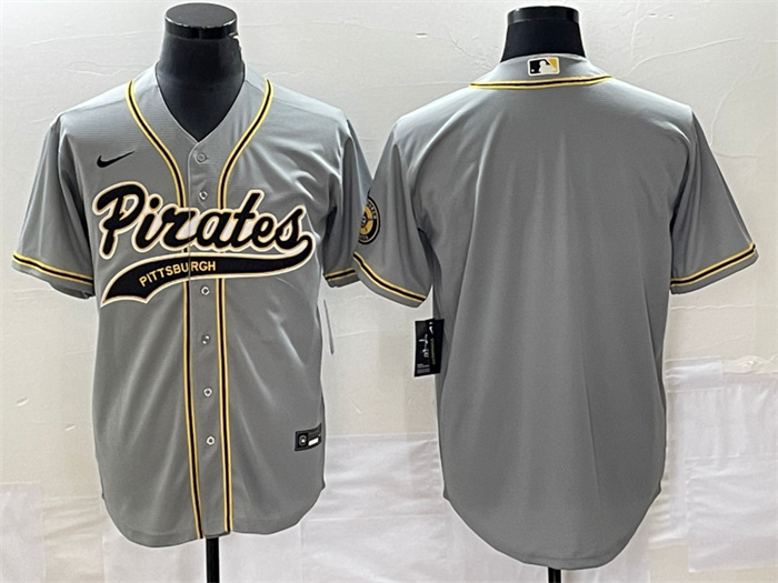 Personalized Men’s Pittsburgh Pirates Blank Gray Cool Base Stitched Baseball Jersey