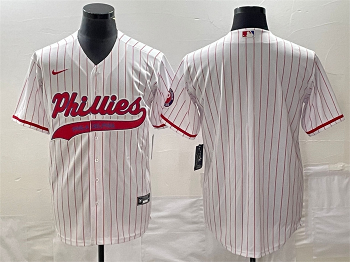 Personalized Men’s Philadelphia Phillies Blank White Cool Base Stitched Baseball Jersey