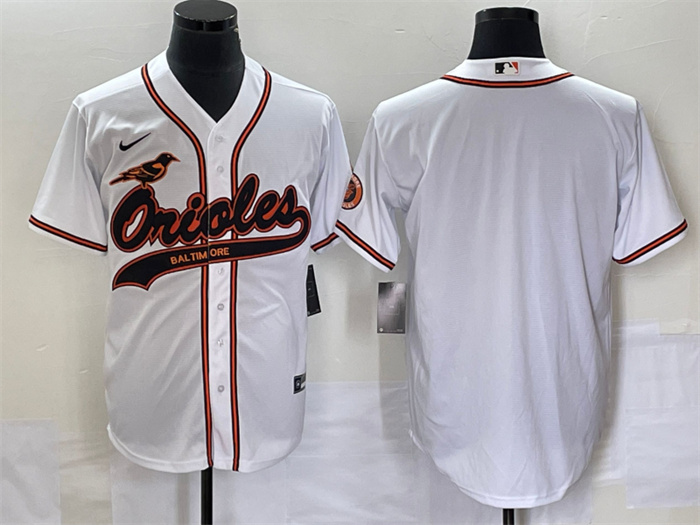 Personalized Men’s Baltimore Orioles Blank White Cool Base Stitched Jersey 1