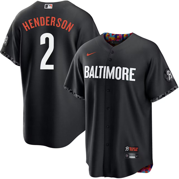 Personalized Men’s Baltimore Orioles #2 Gunnar Henderson Black 2023 City Connect Cool Base Stitched Baseball Jersey