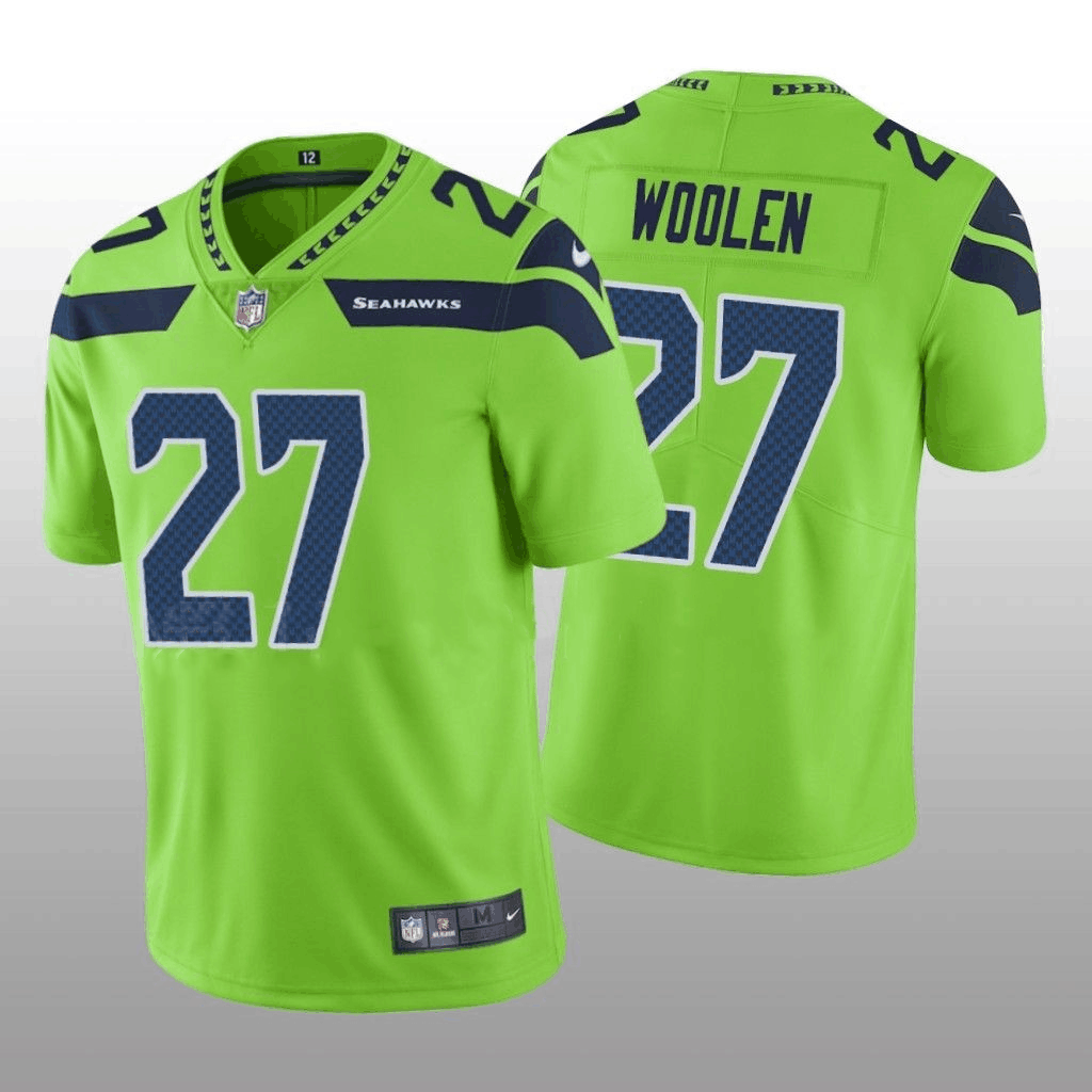 Personalized Men’s Seattle Seahawks #27 Tariq Woolen Green Untouchable Stitched Football Jersey