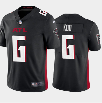 Personalized Men’s Atlanta Falcons #6 Younghoe Koo New Black Untouchable Limited Stitched Jersey