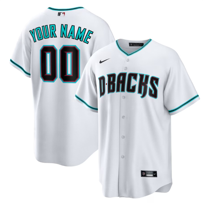 Personalized Men’s Arizona Diamondbacks ACTIVE PLAYER White Cool Base Stitched Baseball Jersey