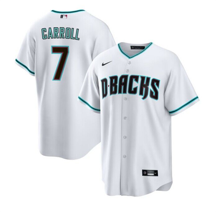 Personalized Men’s Arizona Diamondbacks #7 Corbin Carroll White Cool Base Stitched Baseball Jersey