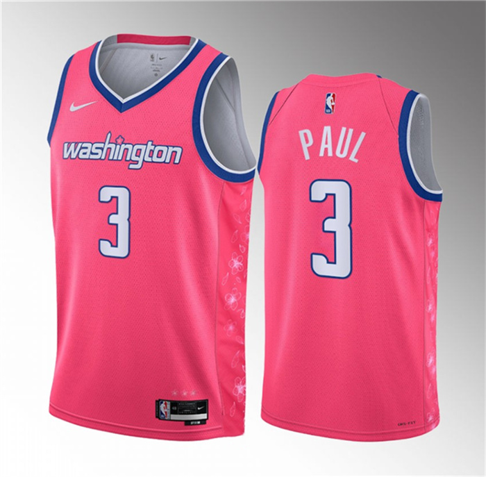Personalized Men’s Washington Wizards #3 Chris Paul Pink 2023 City Edition Stitched Jersey