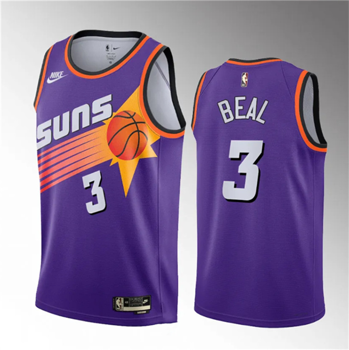 Personalized Men’s Phoenix Suns #3 Bradley Beal Purple Classic Edition Stitched Basketball Jersey