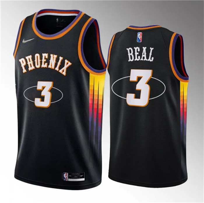 Personalized Men’s Phoenix Suns #3 Bradley Beal Black Statement Edition Stitched Basketball Jersey