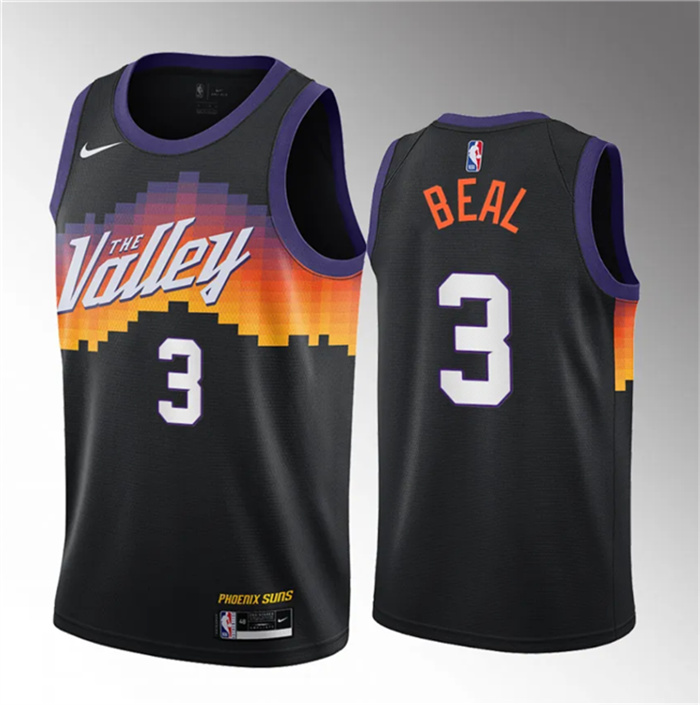 Personalized Men’s Phoenix Suns #3 Bradley Beal Balck 2021 22 City Edition Stitched Basketball Jersey