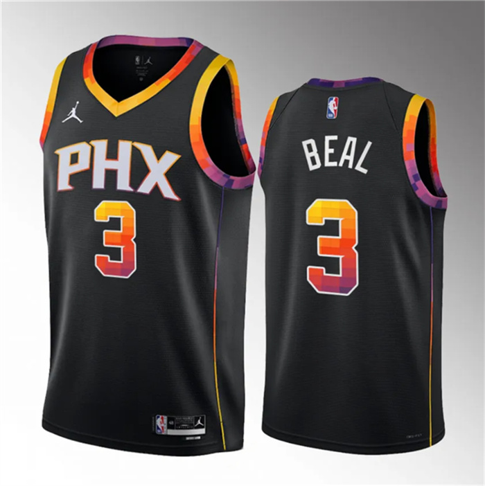 Personalized Men’s Phoenix Suns #3 Bradley Beal Black 2022 23 Statement Edition Stitched Basketball Jersey