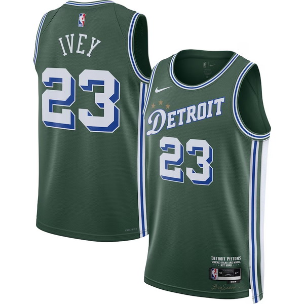 Personalized Men’s Jaden Ivey Detroit Pistons 2022-23 City Edition Swingman Jersey Green