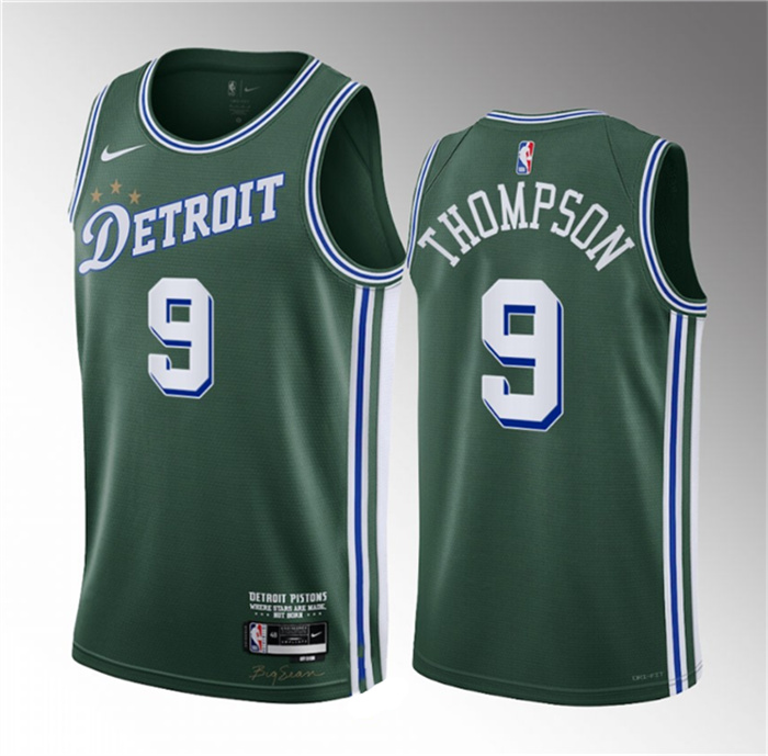 Personalized Men’s Detroit Pistons #9 Ausar Thompson Green 2023 Draft City Edition Stitched Basketball Jersey