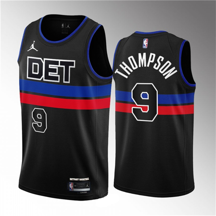 Personalized Men’s Detroit Pistons #9 Ausar Thompson Black 2023 Draft Statement Edition Stitched Basketball Jersey