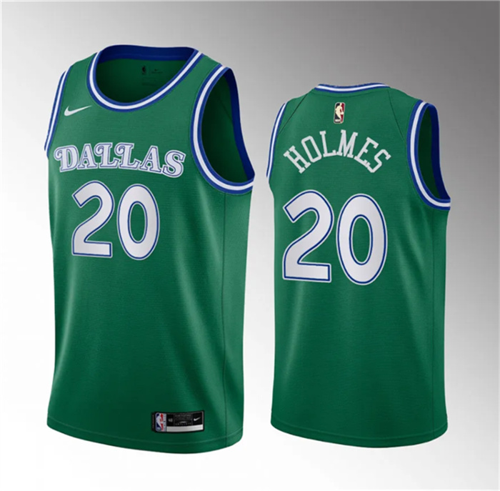 Personalized Men’s Dallas Mavericks #20 Richaun Holmes Green 2023 Draft Classic Edition Stitched Basketball Jersey
