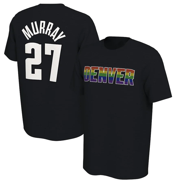 Personalized Men’s Denver Nuggets #27 Jamal Murray Black Name & Number T-Shirt