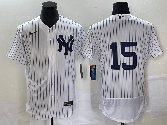Personalized Men’s New York Yankees #15 Thurman Munson White Flex Base Stitched Baseball Jersey