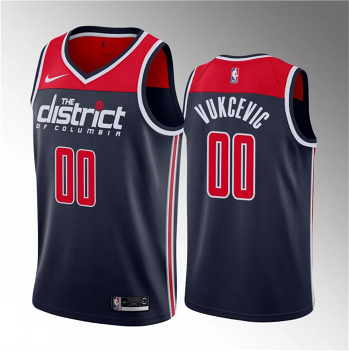 Personalized Men’s Washington Wizards #00 Tristan Vukcevic Navy 2023 Draft Statement Edition Stitched Jersey