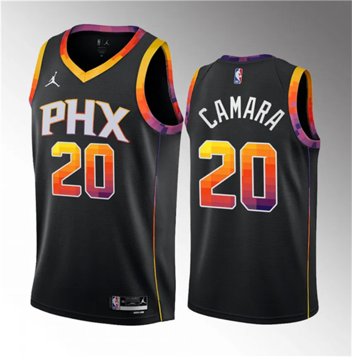 Personalized Men’s Phoenix Suns #20 Toumani Camara Black 2023 Draft Statement Edition Stitched Basketball Jersey