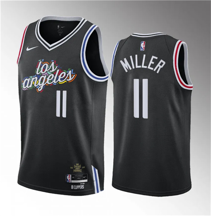 Personalized Men’s Los Angeles Clippers #11 Jordan Miller Black 2023 Draft City Edition Stitched Jersey