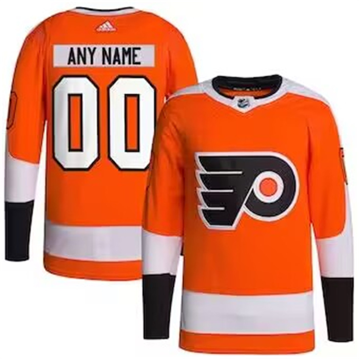 Personalized Men’s Philadelphia Flyers Orange Away Authentic Pro Jersey
