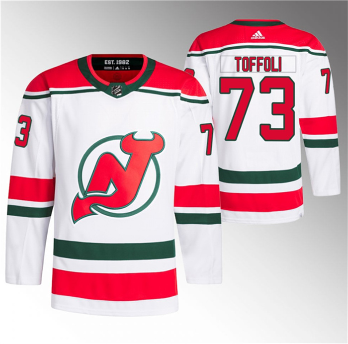 Personalized Men’s New Jersey Devils #73 Tyler Toffoli White Stitched Jersey