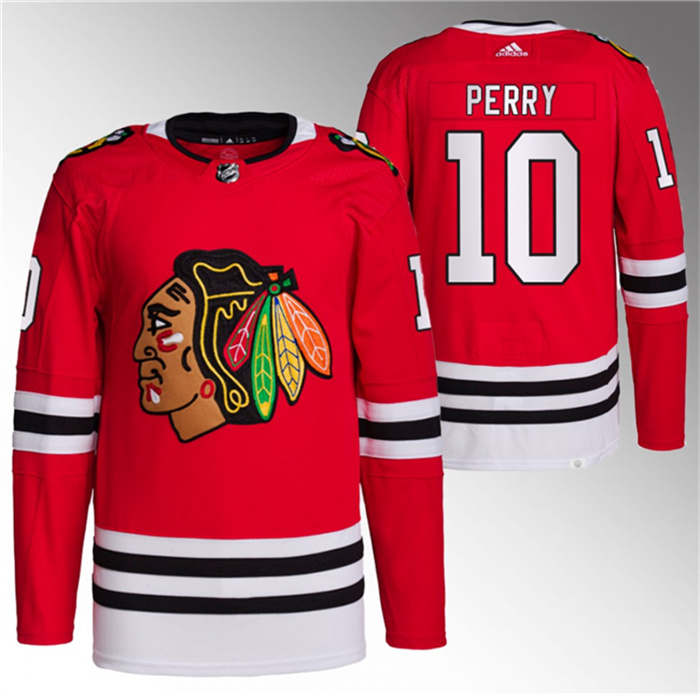 Personalized Men’s Chicago Blackhawks #10 Corey Perry Red Stitched Hockey Jersey