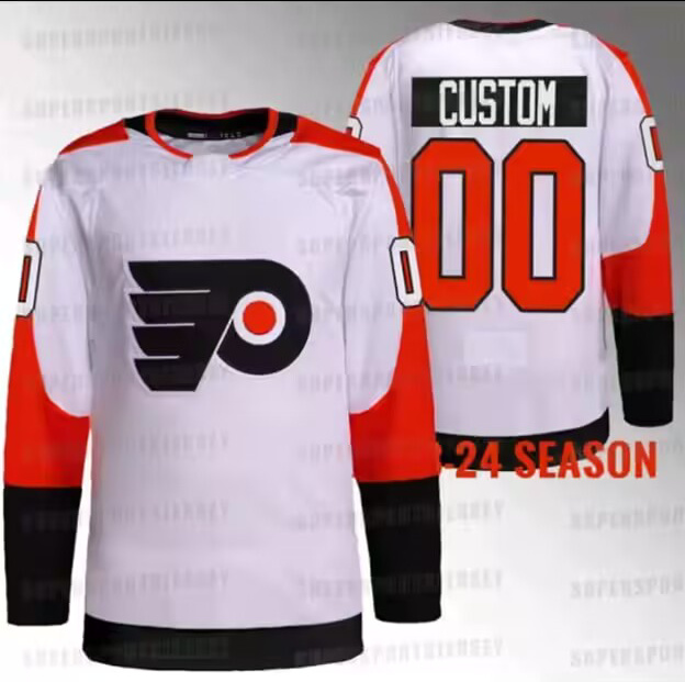 Personalized Men’s Philadelphia Flyers White Away Authentic Pro Jersey