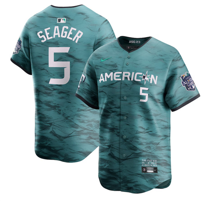 Personalized Men’s Texas Rangers #5 Corey Seager Teal 2023 All-Star Stitched Baseball Jersey