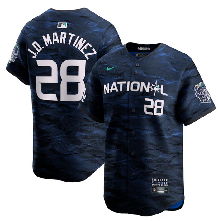 Personalized Men’s Los Angeles Dodgers #28 J.D. Martinez Royal 2023 All-Star Cool Base Stitched Jersey