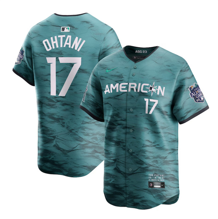 Personalized Men’s Los Angeles Angels #17 Shohei Ohtani Teal 2023 All-Star Cool Base Stitched Jersey
