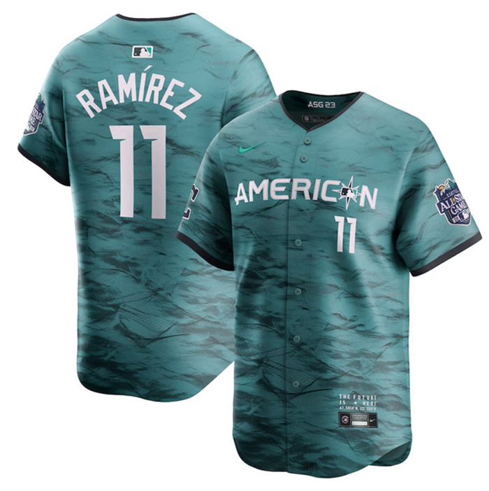 Personalized Men’s Cleveland Guardians #11 José Ramírez Teal 2023 All-Star Cool Base Stitched Jersey
