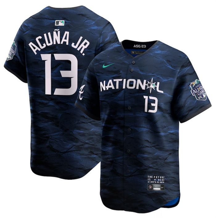 Personalized Men’s Atlanta Braves #13 Ronald AcuNa Jr. Royal 2023 All-Star Cool Base Stitched Baseball Jersey