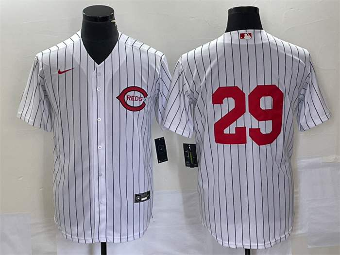 Personalized Men’s Cincinnati Reds #29 TJ Friedl White Field Of Dreams Stitched Baseball Jersey