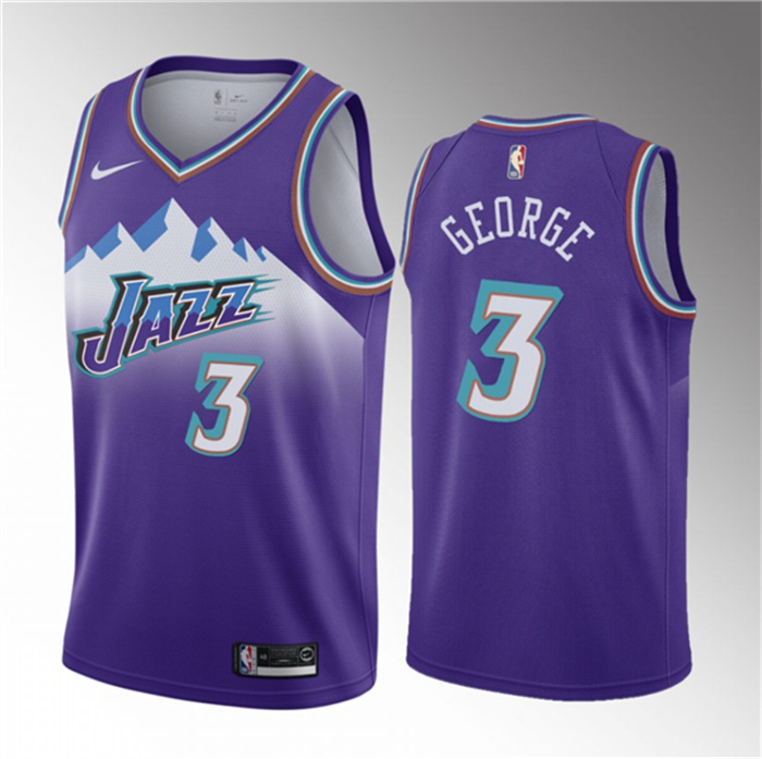 Personalized Men’s Utah Jazz #3 Keyonte George Purple 2023 Draft Classic Edition Stitched Basketball Jersey