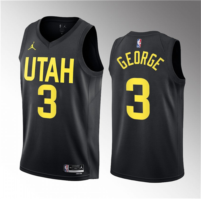 Personalized Men’s Utah Jazz #3 Keyonte George Black 2023 Draft Statement Edition Stitched Basketball Jersey