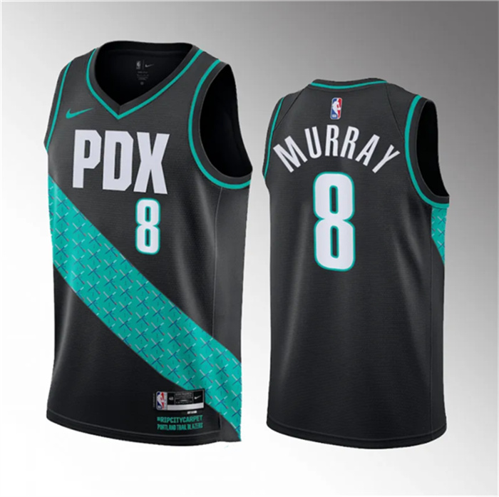 Personalized Men’s Portland Trail Blazers #8 Kris Murray Black 2023 Draft City Edition Stitched Basketball Jersey