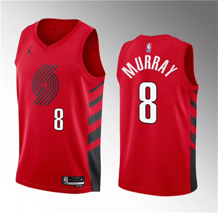 Personalized Men’s Portland Trail Blazers #8 Kris Murray 2023 Draft Red Statement Edition Stitched Basketball Jersey