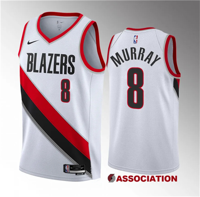 Personalized Men’s Portland Trail Blazers #8 Kris Murray White 2023 Draft Association Edition Stitched Basketball Jersey