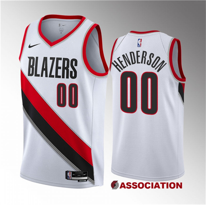 Personalized Men’s Portland Trail Blazers #00 Kris Murray White 2023 Draft Association Edition Stitched Basketball Jersey