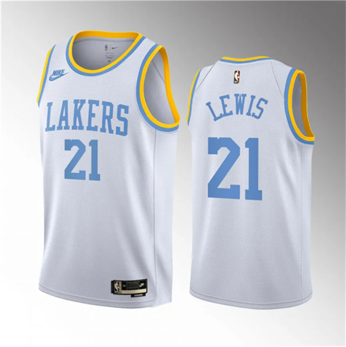 Personalized Men’s Los Angeles Lakers #21 Maxwell Lewis White 2023 Draft Association Edition Stitched Basketball Jersey