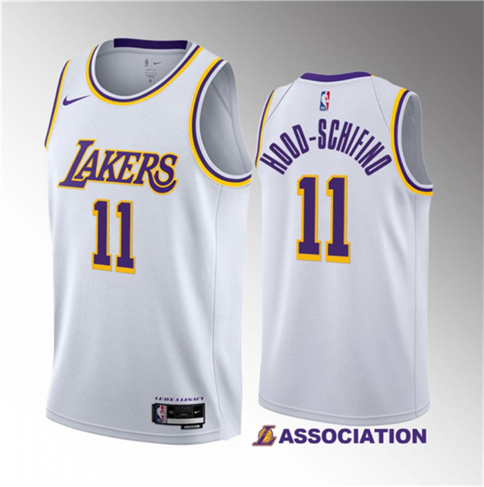 Personalized Men’s Los Angeles Lakers #11 Jalen Hood-Schifino White 2023 Draft Association Edition Stitched Basketball Jersey